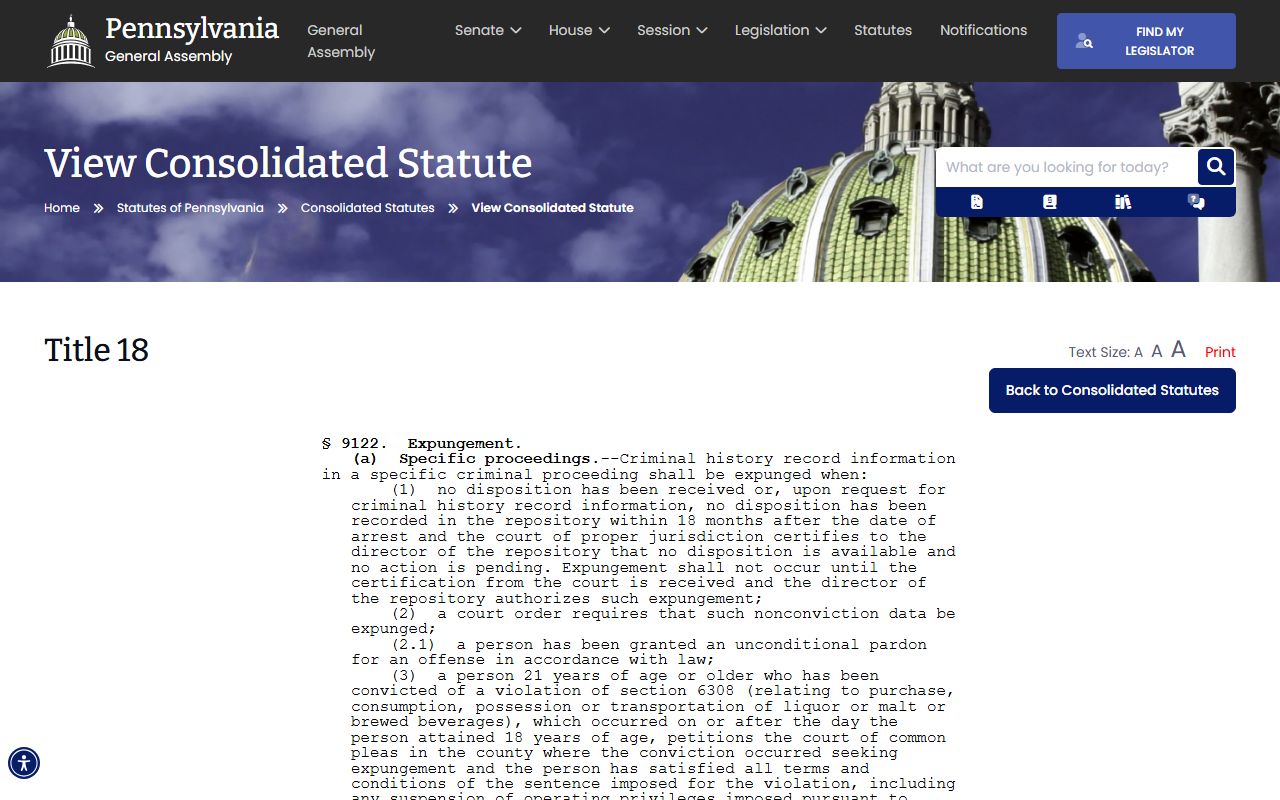 Union County criminal court records expungement statute